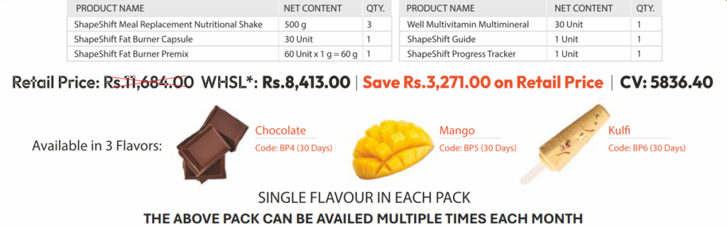 Modicare 30 Days ShapeShift Bundle Pack Flavours Modiway